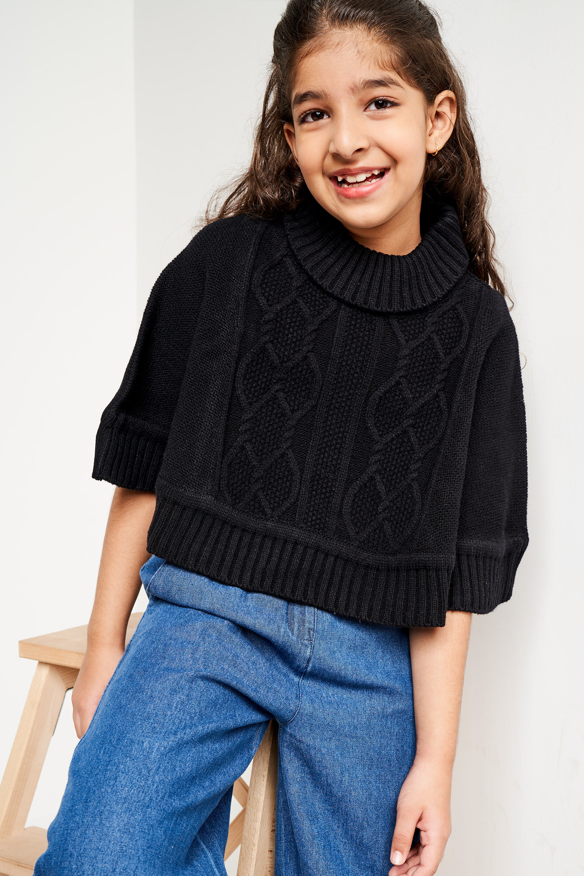 Black Solid Straight Shrug, Black, image 5